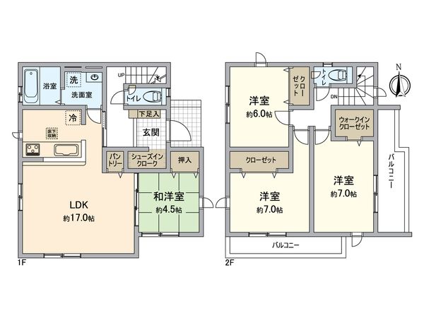 戸塚区戸塚町(新築戸建) 間取図(平面図) 戸塚区戸塚町(新築戸建) 間取図(平面図)