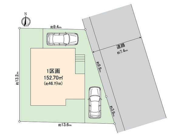 戸塚区戸塚町(新築戸建) 区画図 戸塚区戸塚町(新築戸建) 区画図