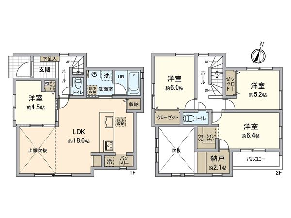 中区本牧町2丁目(新築戸建) 間取図(平面図) 中区本牧町2丁目(新築戸建) 間取図(平面図)