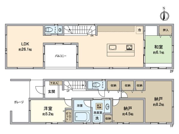 中区本牧元町(新築戸建) 間取図(平面図) 中区本牧元町(新築戸建) 間取図(平面図)