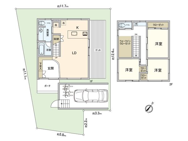 中区本牧間門(戸建) 間取図(平面図) 中区本牧間門(戸建) 間取図(平面図)
