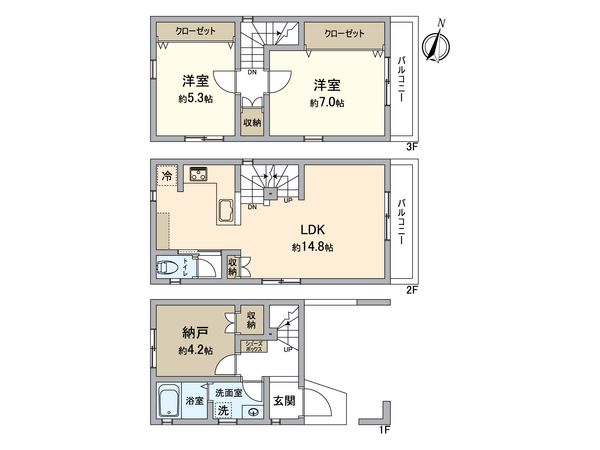 磯子区上町(新築戸建)A号棟 間取図(平面図) 磯子区上町(新築戸建)A号棟 間取図(平面図)
