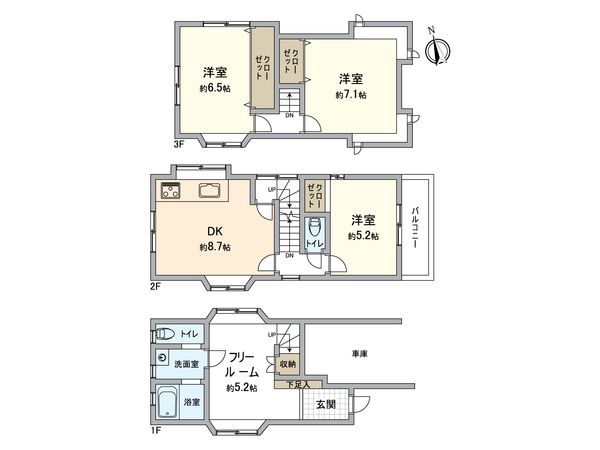 中区本牧元町(戸建) 間取図(平面図) 中区本牧元町(戸建) 間取図(平面図)