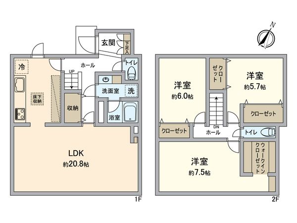 中区本牧間門(戸建) 間取図(平面図) 中区本牧間門(戸建) 間取図(平面図)