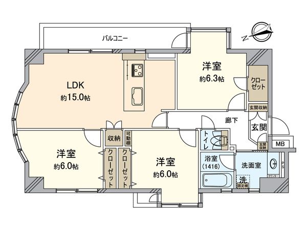 サンクレイン本牧 間取図(平面図) サンクレイン本牧 間取図(平面図)
