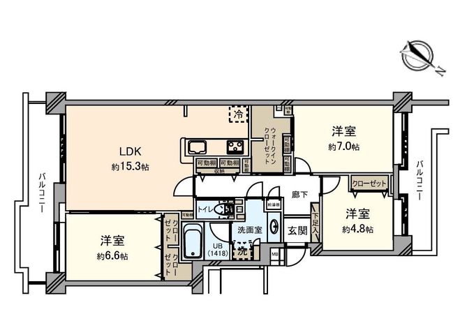 パークシティ本牧 F棟 間取図(平面図) 間取図(平面図)
