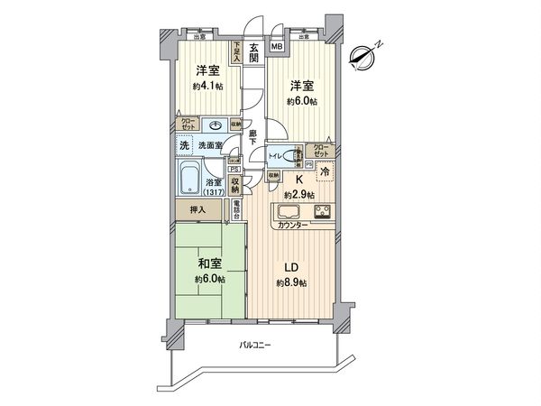 日神パレステージ磯子の森 弐番舘 間取図(平面図) 間取図(平面図)