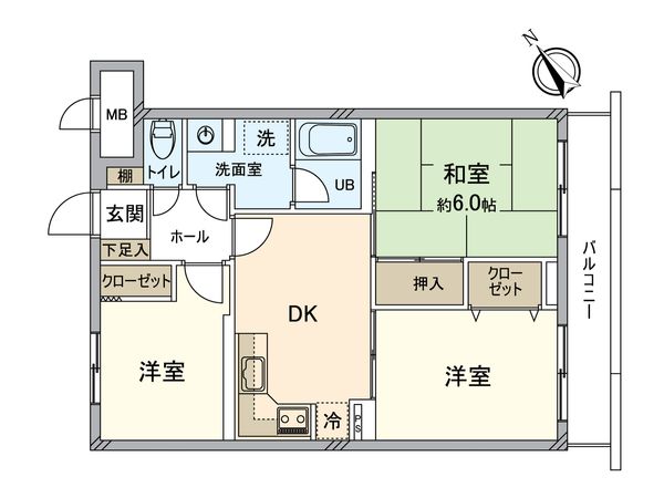 ダイアパレス三渓園第二 間取図(平面図) ダイアパレス三渓園第二 間取図(平面図)