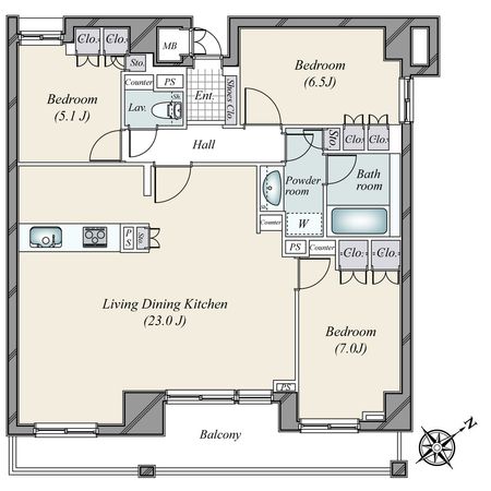 グランブリエ横濱山下公園 間取図(平面図)