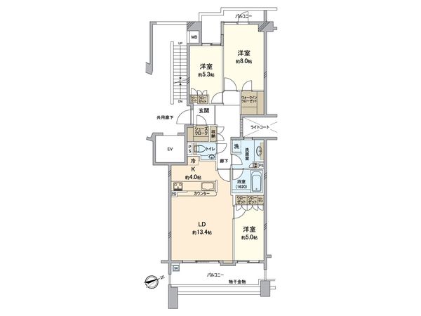 コルティーレ山手町グランドエステート 間取図(平面図)
