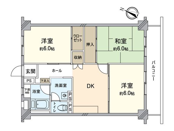 駅前第二ビル 間取図(平面図)