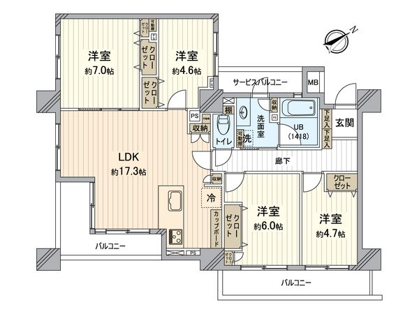 ヴィルヌーブタワー横浜・関内 間取図(平面図) 間取図(平面図)