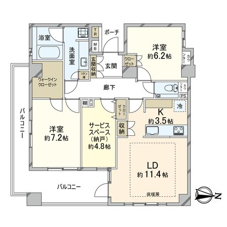 グレーシアブランシェ横浜山手 間取図(平面図)