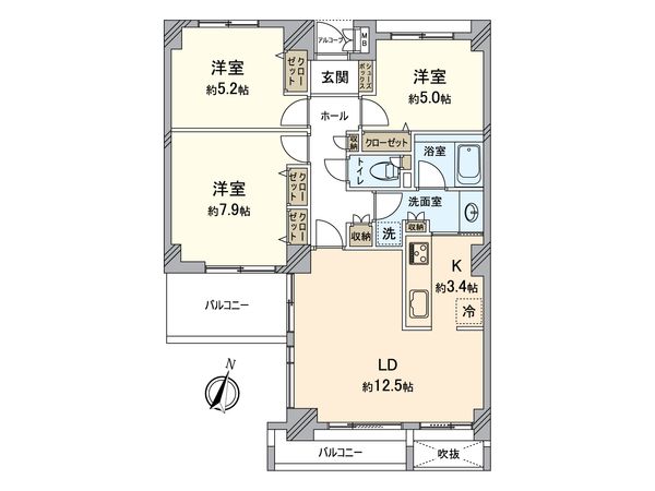 エルフィーノ横濱根岸 間取図(平面図) エルフィーノ横濱根岸 間取図(平面図)