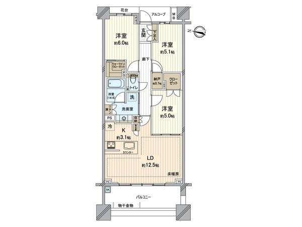 ブランズ市が尾ヒルトップ 間取図(平面図) ブランズ市が尾ヒルトップ 間取図(平面図)