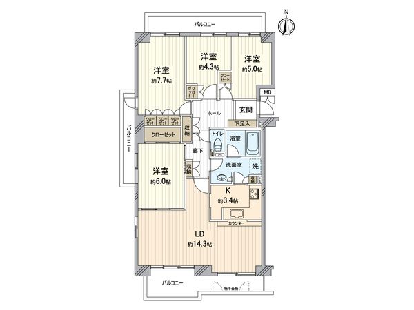 新本牧壱番館 間取図(平面図) 新本牧壱番館 間取図(平面図)