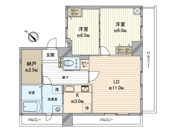 エトワール山下 間取図(平面図) エトワール山下 間取図(平面図)