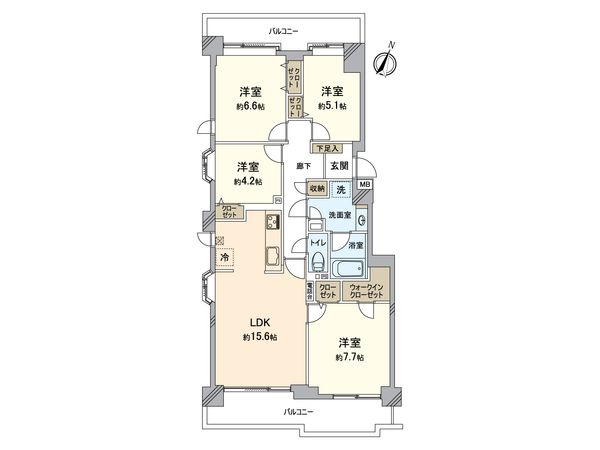 パークシティ本牧 D棟 間取図(平面図) パークシティ本牧 D棟 間取図(平面図)