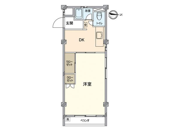 山手町コーポラス B棟 間取図(平面図) 山手町コーポラス B棟 間取図(平面図)