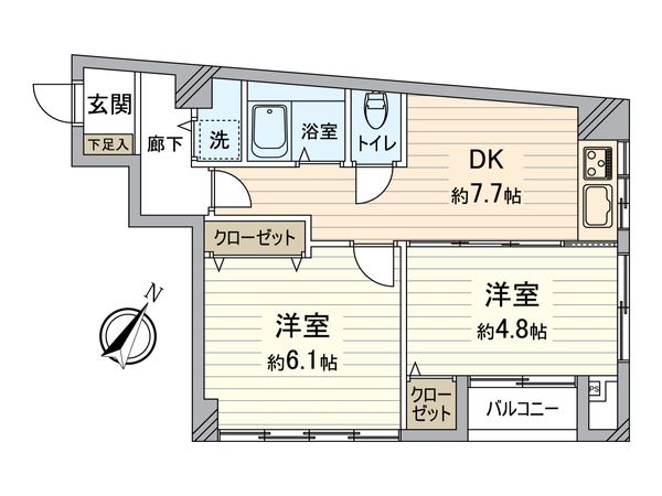 マリーゴールド元町 間取図(平面図) マリーゴールド元町 間取図(平面図)