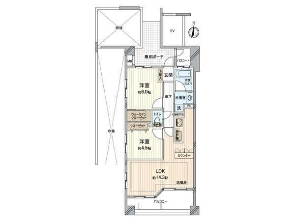 ランドシティ横濱本牧ロイヤルスクエア 間取図(平面図) ランドシティ横濱本牧ロイヤルスクエア 間取図(平面図)