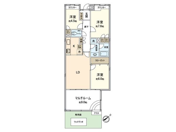 フィエルテ南山手 間取図(平面図)