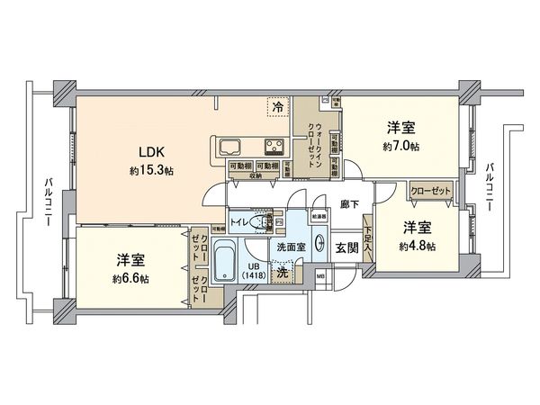 パークシティ本牧 F棟 間取図(平面図) 間取図(平面図)