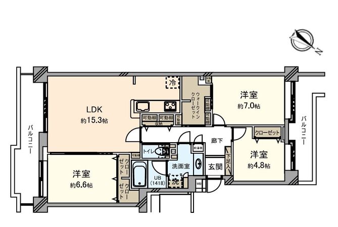 パークシティ本牧 F棟 間取図(平面図) パークシティ本牧 F棟 間取図(平面図)