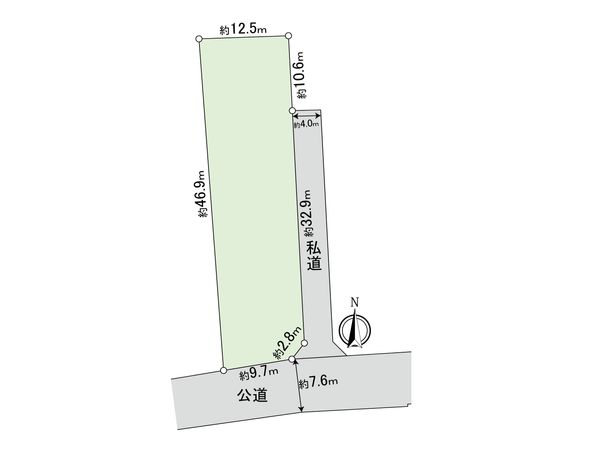 足立区東六月町2丁目 土地 区画図