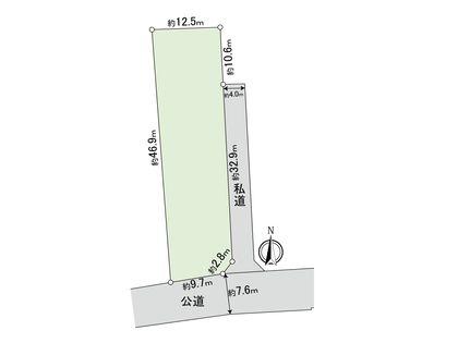 足立区東六月町2丁目 土地 区画図
