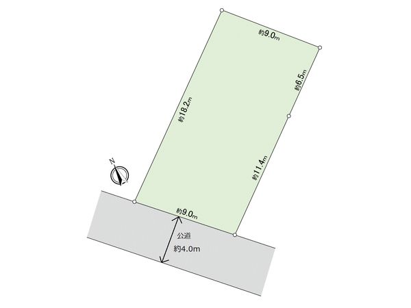 足立区鹿浜7丁目 古家付き土地 区画図 足立区鹿浜7丁目 古家付き土地 区画図