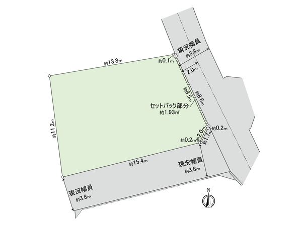 足立区栗原1丁目土地 区画図