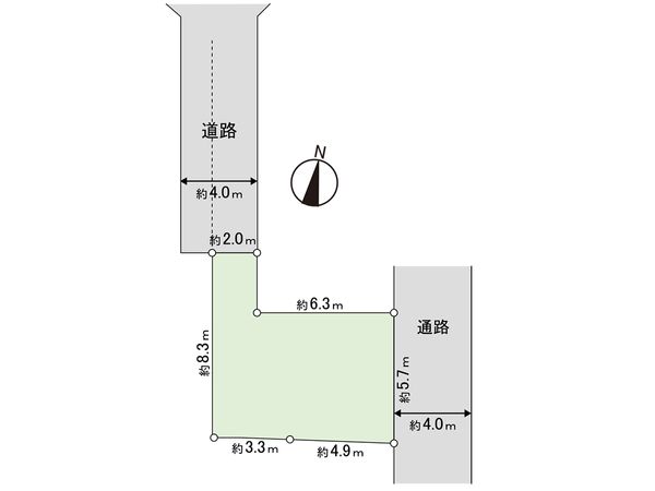 足立区扇2丁目土地 区画図