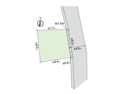 足立区栗原1丁目 土地 区画図