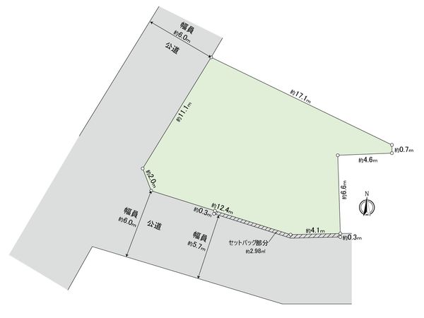 足立区関原3丁目 古屋付き土地 区画図 足立区関原3丁目 古屋付き土地 区画図