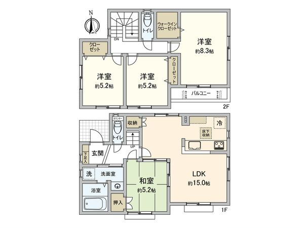 西伊興4丁目 戸建 間取図(平面図) 西伊興4丁目 戸建 間取図(平面図)