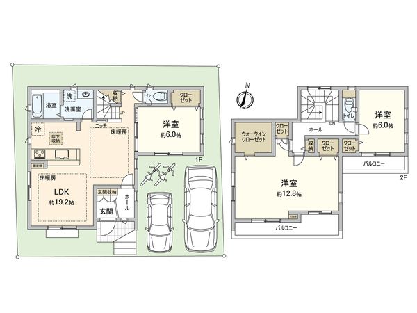 伊興本町1丁目 戸建 間取図(平面図)