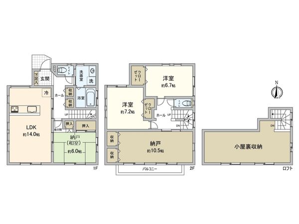 足立区西新井4丁目 戸建 間取図(平面図) 足立区西新井4丁目 戸建 間取図(平面図)