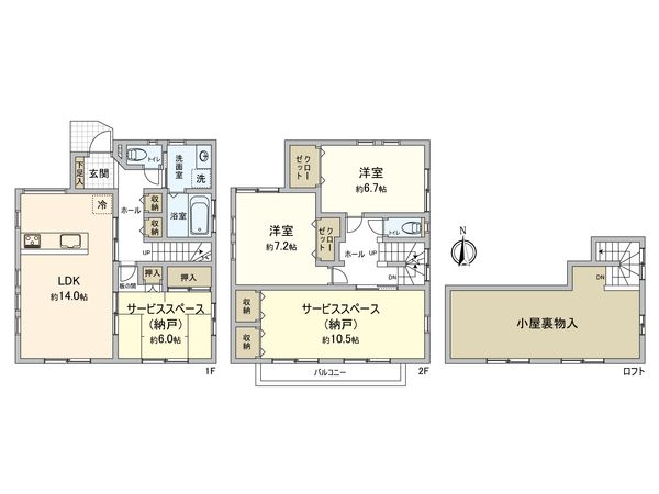 足立区西新井4丁目 戸建 間取図(平面図) 足立区西新井4丁目 戸建 間取図(平面図)