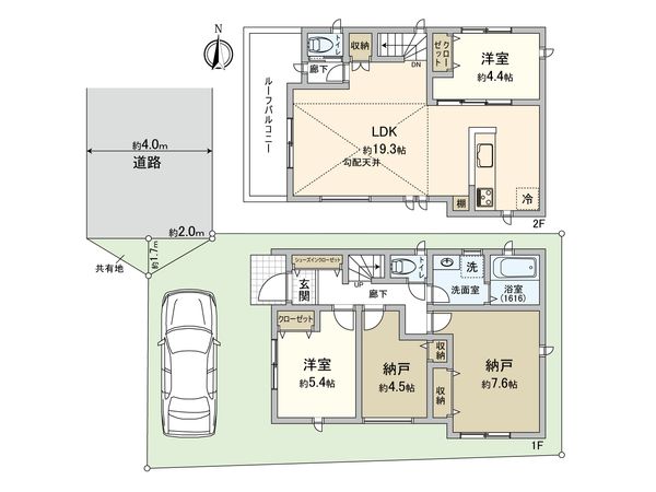 西伊興2丁目 新築戸建 間取図(平面図) 西伊興2丁目 新築戸建 間取図(平面図)