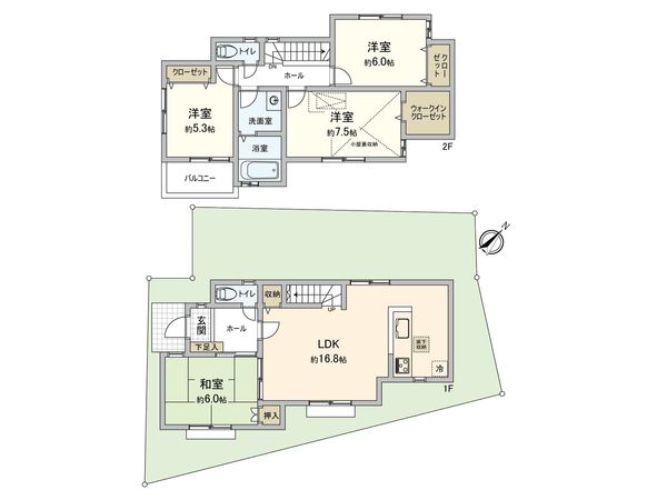 足立区興野2丁目 戸建 間取図(平面図) 足立区興野2丁目 戸建 間取図(平面図)