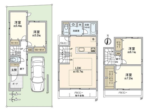 足立区六月2丁目 戸建 間取図(平面図) 足立区六月2丁目 戸建 間取図(平面図)
