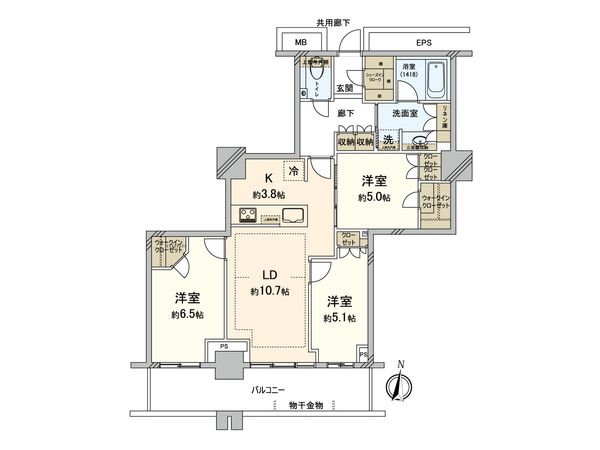 プラウドタワー金町 間取図(平面図) プラウドタワー金町 間取図(平面図)