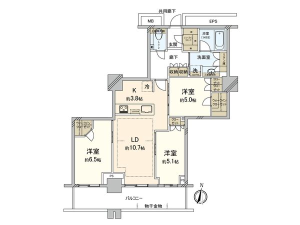 プラウドタワー金町 間取図(平面図)