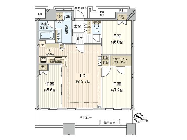 サウスゲートタワー川口 間取図(平面図)