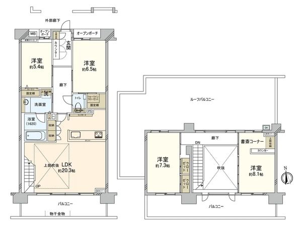 イニシア西新井 間取図(平面図)
