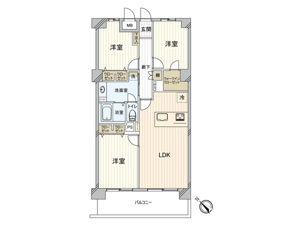 コープ野村梅島 間取図(平面図) 間取図(平面図)