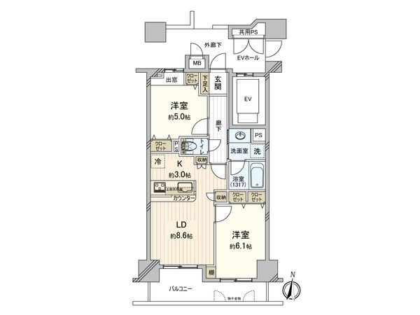 ジェイシティ綾瀬 間取図(平面図)