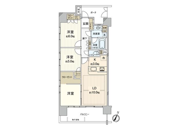 藤和シティホームズ梅島 間取図(平面図)