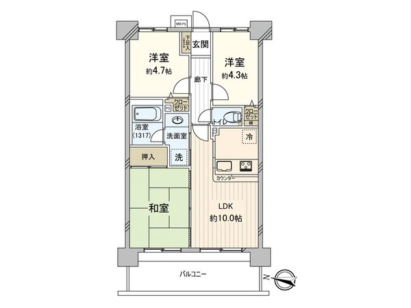 ライオンズマンション梅島南 間取図(平面図)